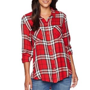 NWT Lucky Brand Boyfriend Plaid Shirt